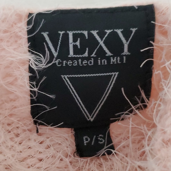 VEXY light pink furry long sleeve sweater - Picture 2 of 3